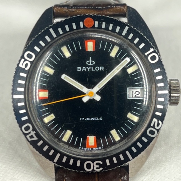 Vintage Baylor Dive Watch – A. Schild 1951/52 Mov’t *Just Serviced w/ New Band* - Picture 1 of 14